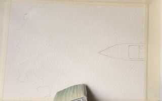 Акварельный пейзаж с морем